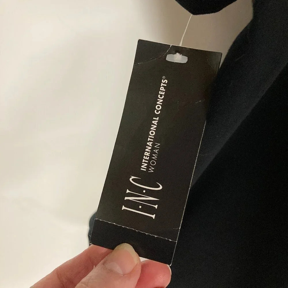 INC International Concepts Jacket Blazer, 3X, Black Boxy Cropped, New w Tags - Picture 10 of 10